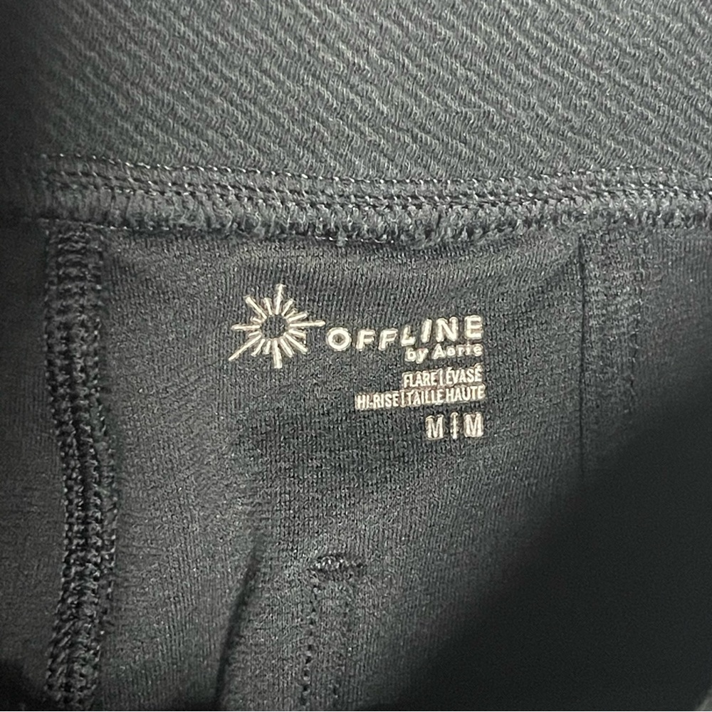 Offline by Aerie Black Flared Hi-Rise Sweatpants Sz Medium - Picture 5 of 10